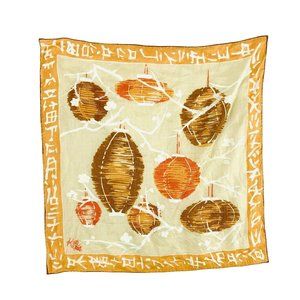 Vintage Kati Chinese Lantern Novelty Print Scarf Hanky